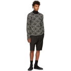 Neil Barrett Black and White All Over Knit Sweater