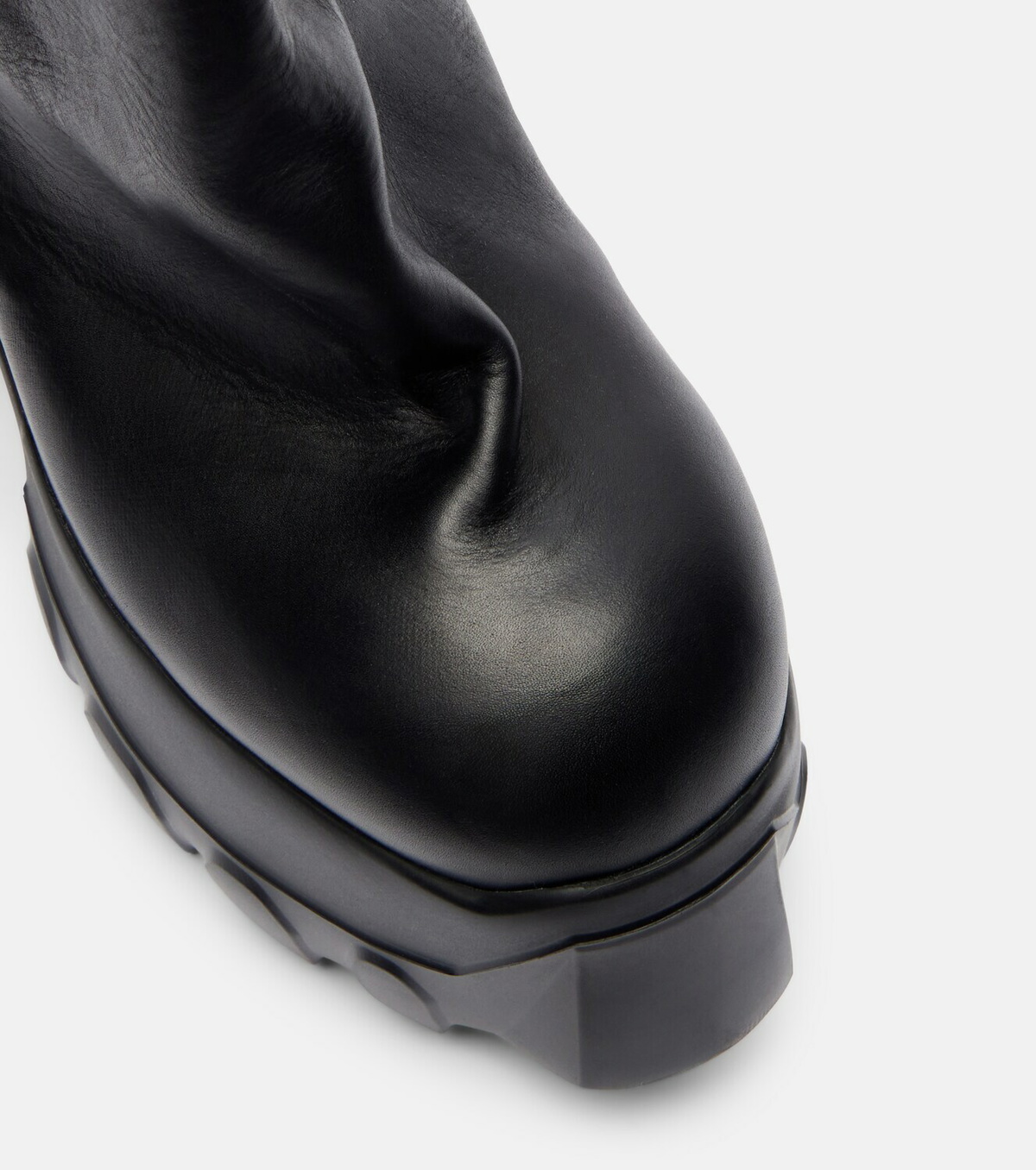 Rick Owens Mega Tractor leather mid-calf boots
