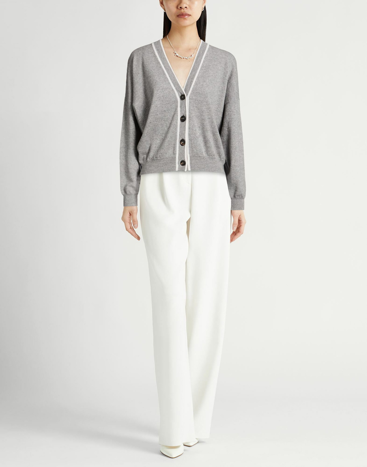 Peserico Easy Womens Cardigan Light in Grey