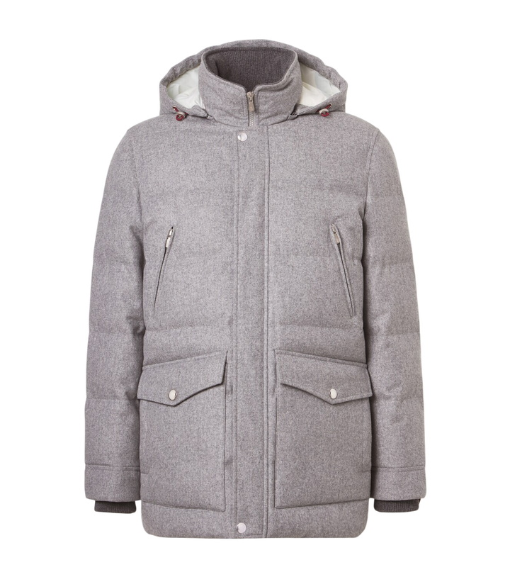 Photo: Brunello Cucinelli Wool flannel down jacket