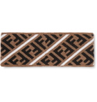 Fendi - Logo-Jacquard Virgin Wool Headband - Brown