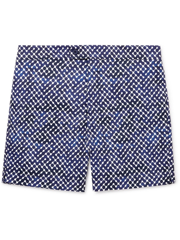 Photo: Odyssee - Joannon Slim-Fit Mid-Length Printed Swim Shorts - Blue