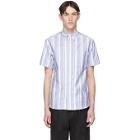 paa Blue and White Stripe Short Sleeve Shirt