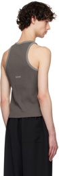 Acne Studios Gray Fitted Garment-Dyed Tank Top