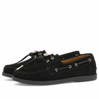 Toga Pulla Women's Suede Loafers in Black