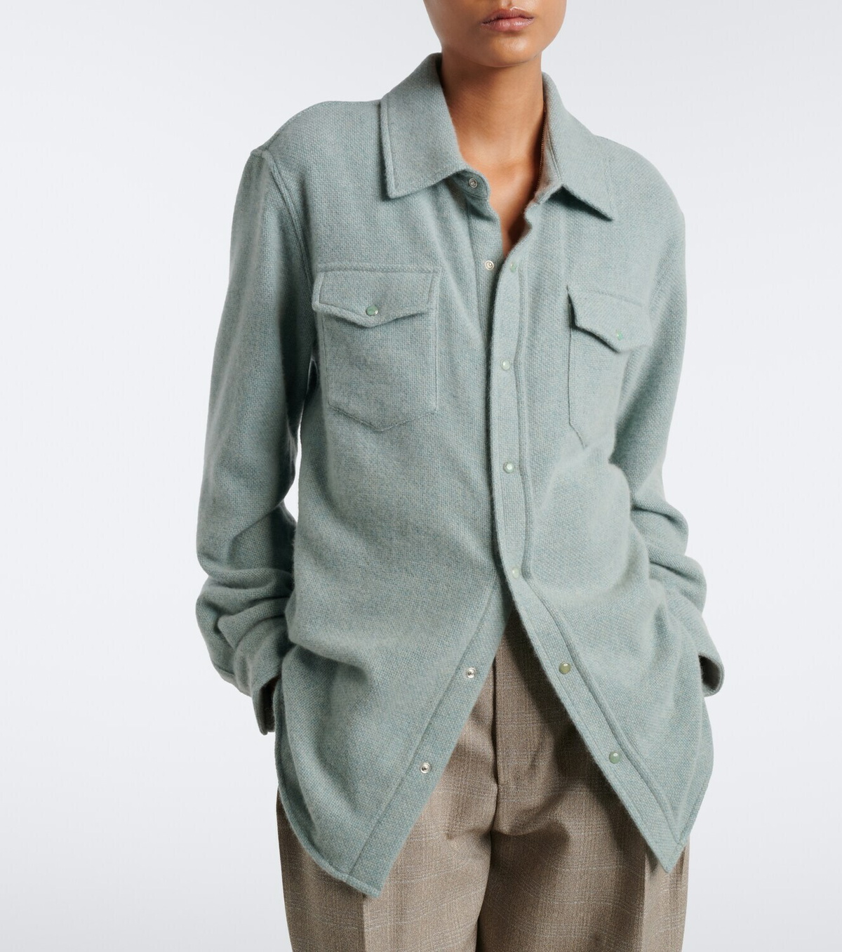God's True Cashmere Celeste cashmere shirt