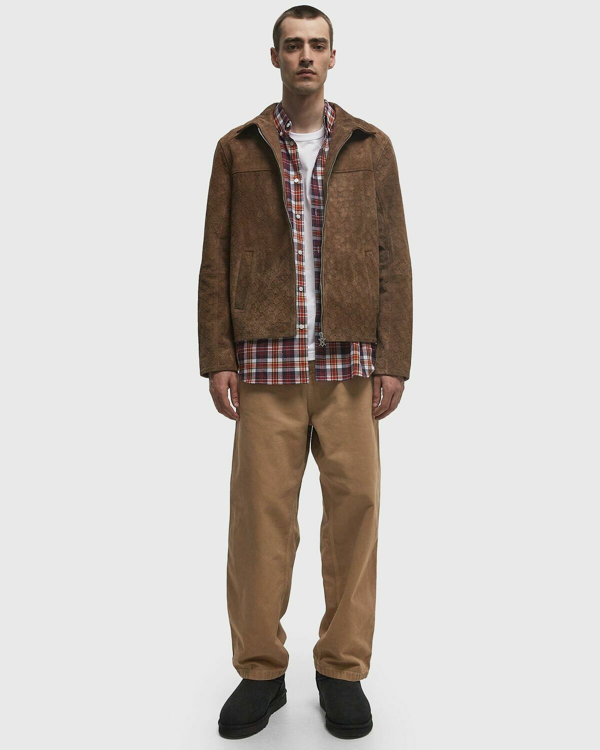 Daily Paper Camel suede jacket Brown Mens Bomber Jacket