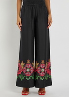 LA Double J Printed Silk Palazzo Wide-leg Trousers Multicoloured