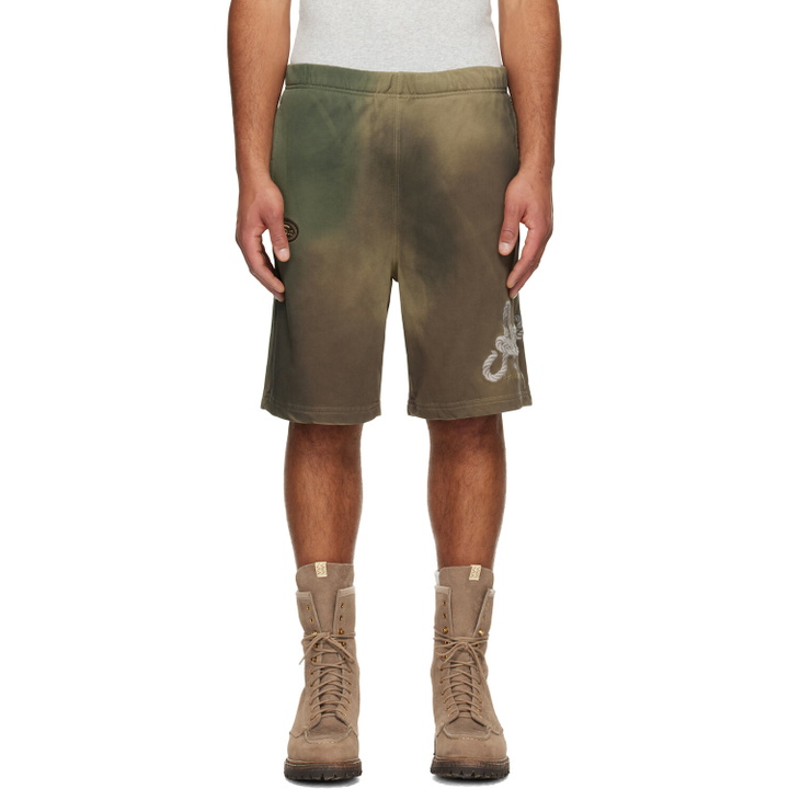 Photo: AAPE by A Bathing Ape Khaki Main Sweat Shorts
