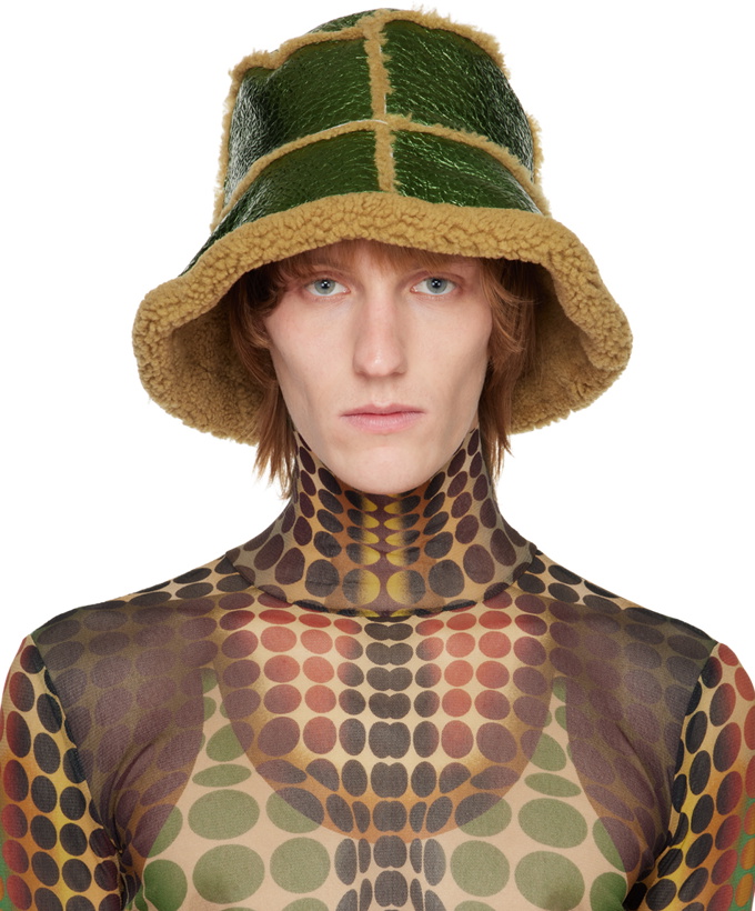 Photo: Jean Paul Gaultier Green 'The Laminated' Bucket Hat