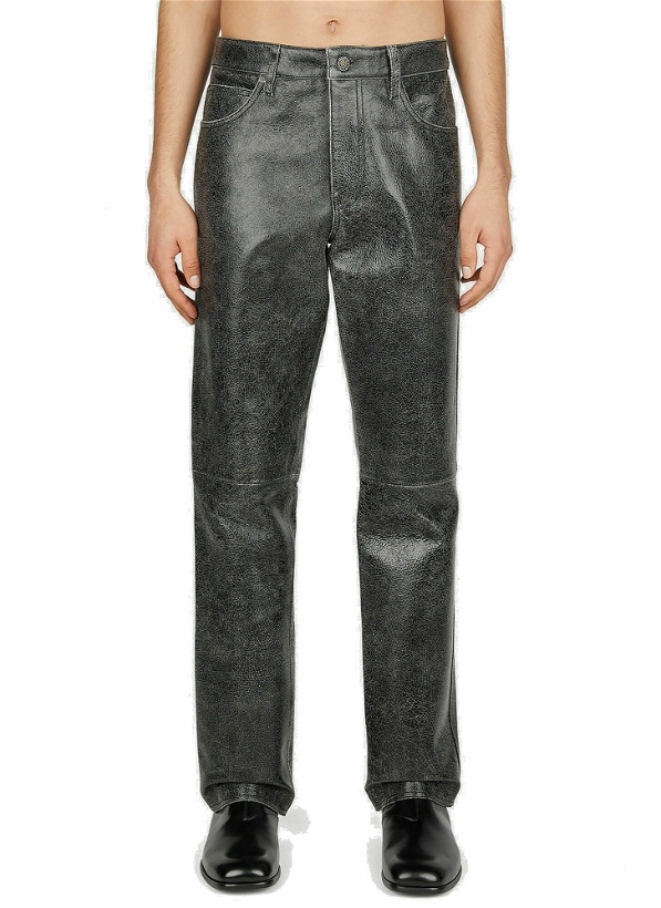 Photo: Guess USA - Cracked Leather Pants in Black