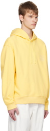 Solid Homme Yellow Embroidered Hoodie