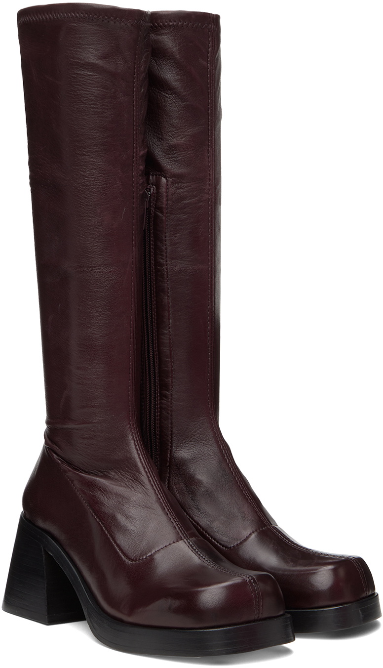Miista Burgundy Hedy Boots MIISTA