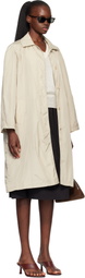 Nothing Written Beige Urban Nylon Trench Coat