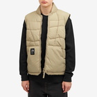 By Parra Men's Waved Alien Puffer Vest in Tan
