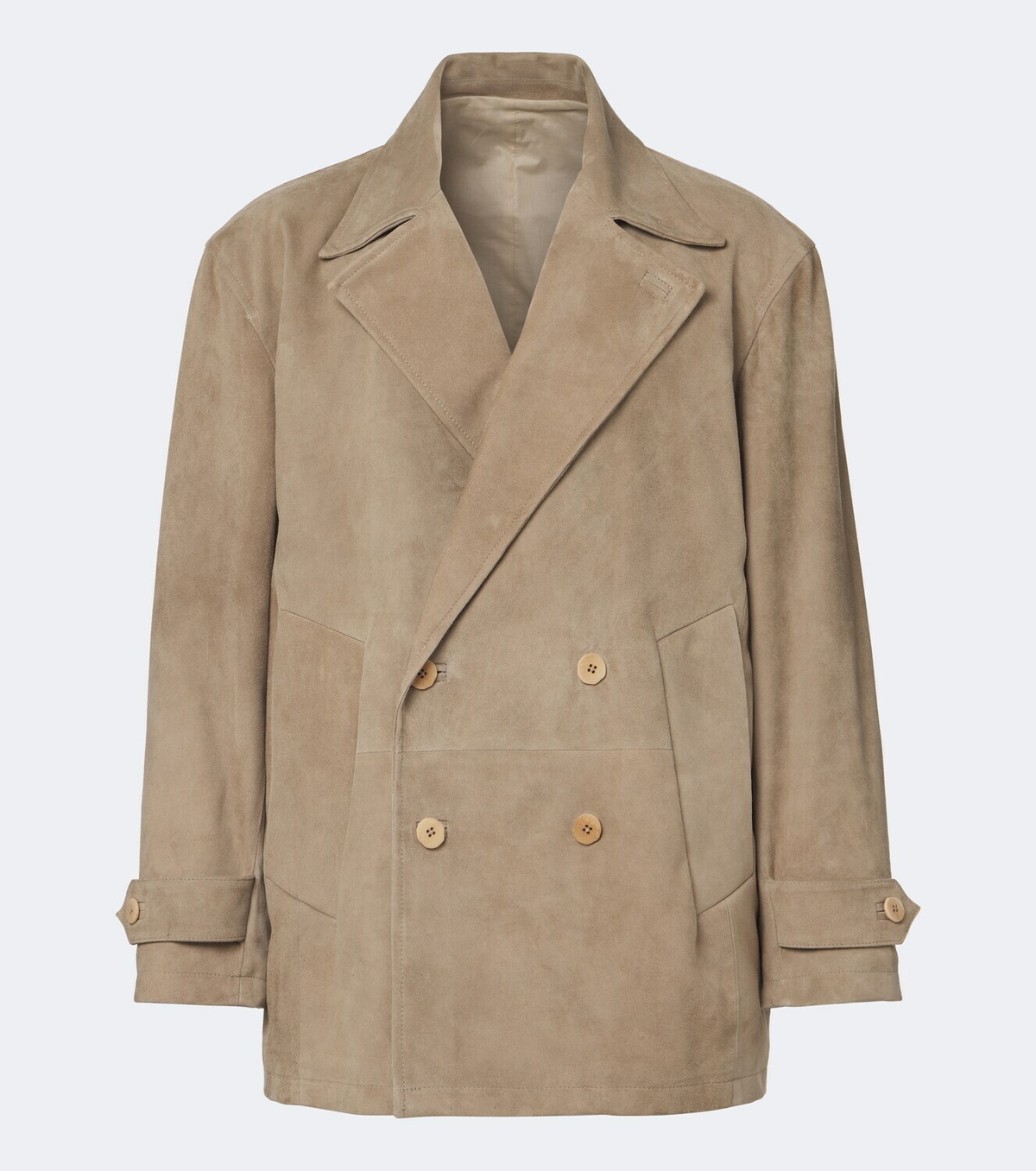 Stòffa Double-breasted suede jacket