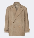 Stòffa Double-breasted suede jacket