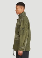 Satin Army Jacket in Green