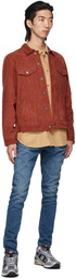 Nudie Jeans Red Suede Robby Jacket