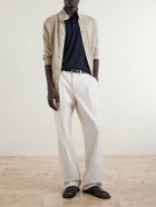 Slowear - Cotton and Silk-Blend Jersey Polo Shirt - Blue