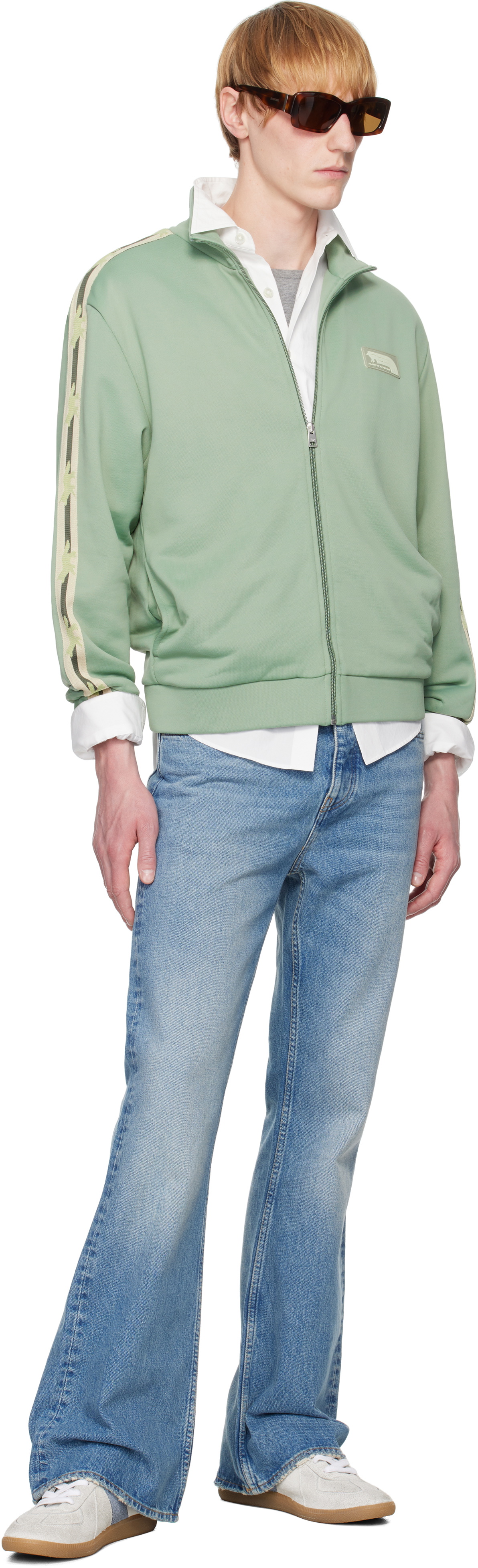 Maison Kitsuné Green Flash Fox Zipped Track Jacket Maison Kitsune