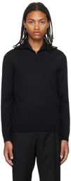 Emporio Armani Navy Half-Zip Sweater