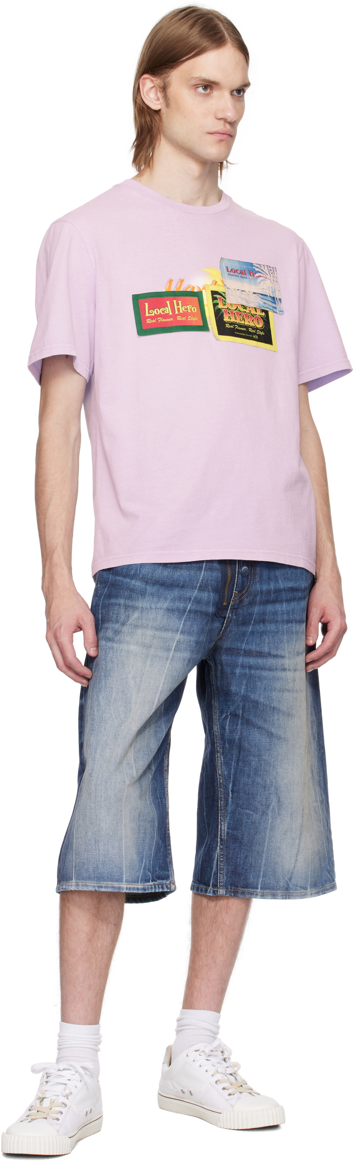 Martine Rose Purple 'Local Hero' Classic T-shirt Martine Rose