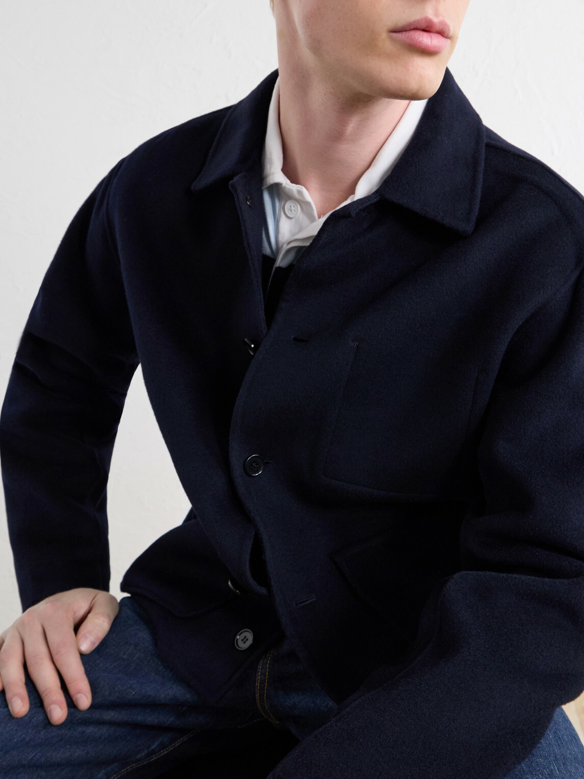 NN07 - Morgan 8447 Woven Wool-Blend Jacket - Blue