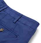 Canali - Stretch-Cotton Twill Shorts - Blue