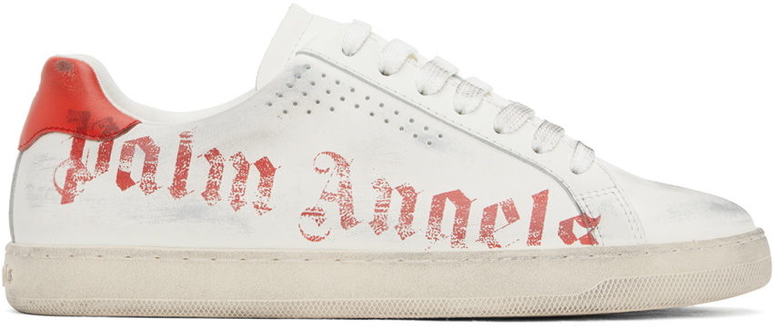 ★送料関税込【Palm Angels】Palm 1スニーカー 関税込み】Palm Angels ホワイト New Palm 1 スニーカー (Palm