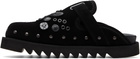 Toga Virilis Black Eyelet Metal Sabot Loafers