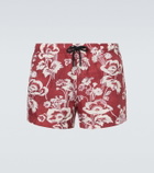 Commas Printed swim trunks