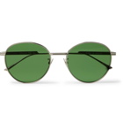 Bottega Veneta - Round-Frame Silver-Tone Metal Sunglasses - Silver