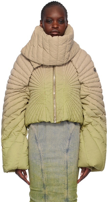 Photo: Rick Owens Taupe & Green Moncler Edition Radiance Down Jacket