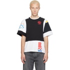 Marine Serre Black & White Regenerated Graphic Jersey Layered T-shirt