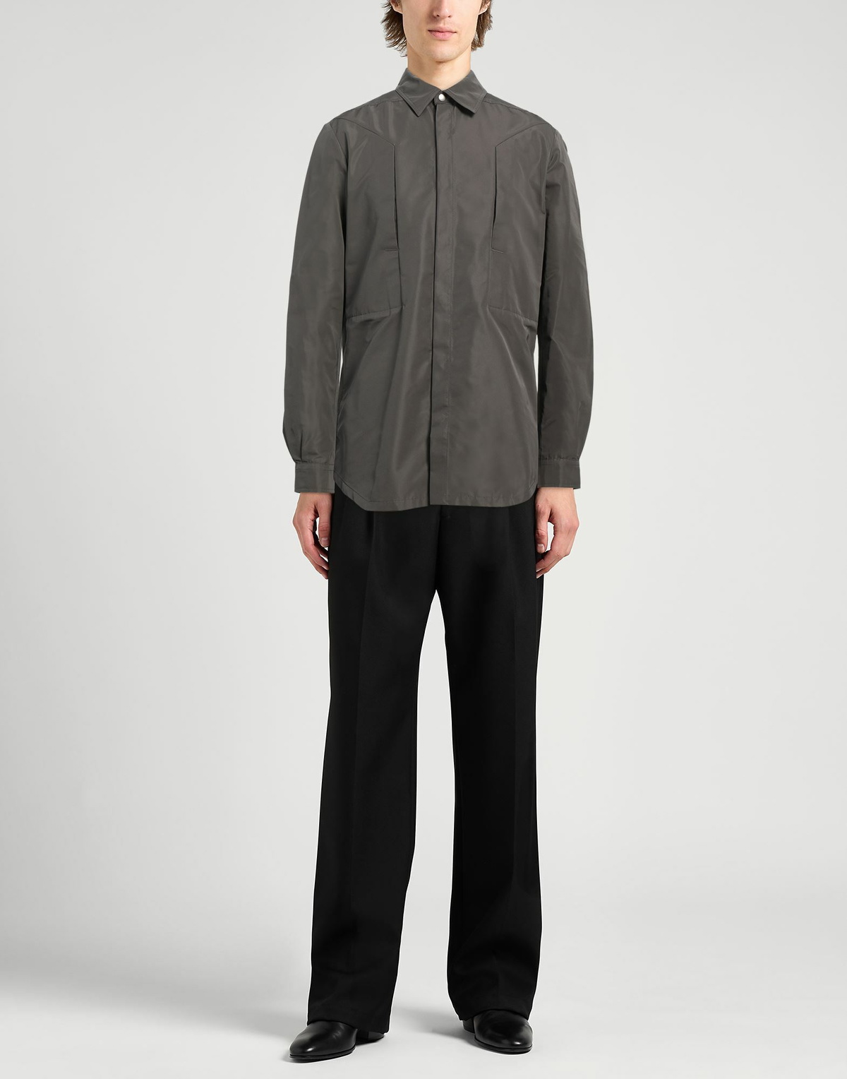 Rick Owens Mens Shirt in Grey