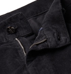 Canali - Brushed Stretch-Cotton Trousers - Blue