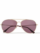 TOM FORD - Aviator-Style Gold-Tone Sunglasses