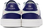 PS by Paul Smith White & Blue Liston Leather Sneakers