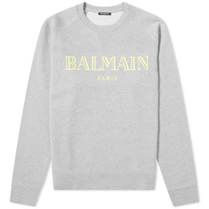 Photo: Balmain Logo Crew Sweat Grey