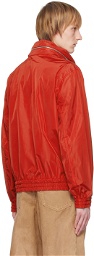 Dries Van Noten Red Hooded Jacket