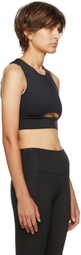 HÉROS Black 'The Cross Crop' Top