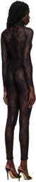KIM SHUI Black Sheer Jumpsuit