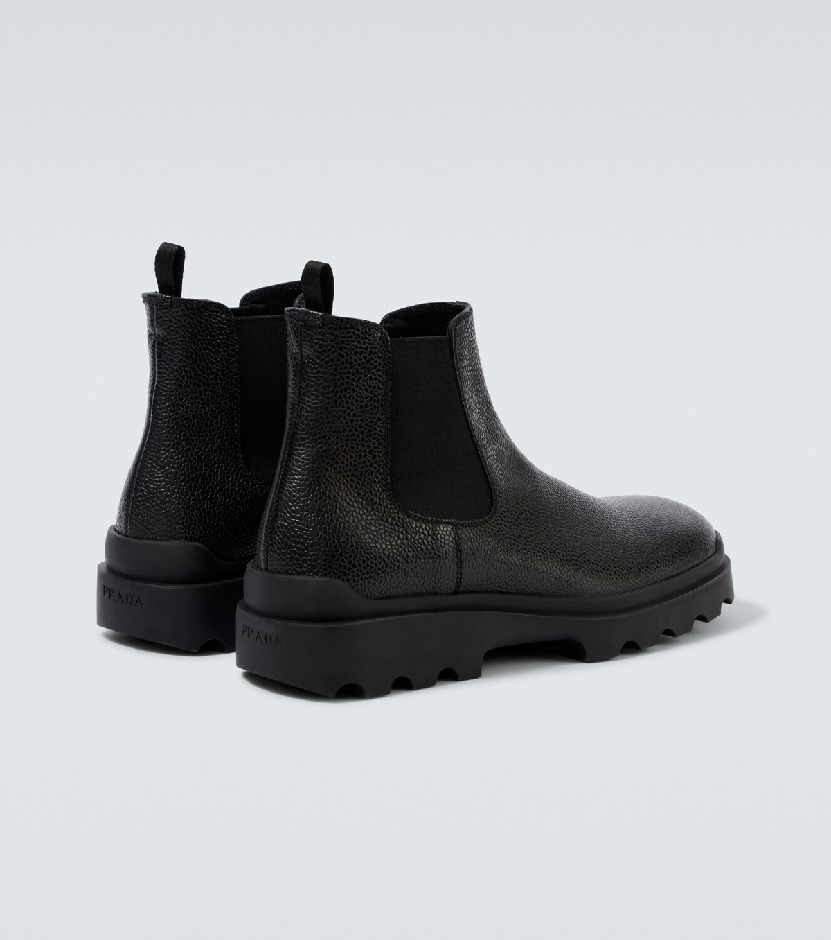 Prada Chelsea leather ankle boots