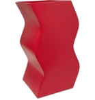 Pieces - Curvy Fiberglass Planter - Red