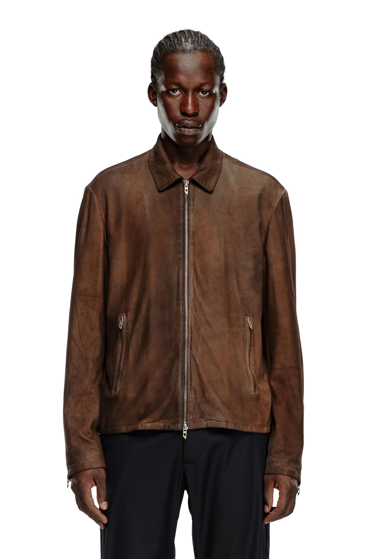 blouson cuir diesel pour homme