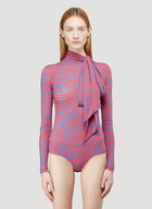 MM6 Maison Margiela Zebra-Print Bodysuit