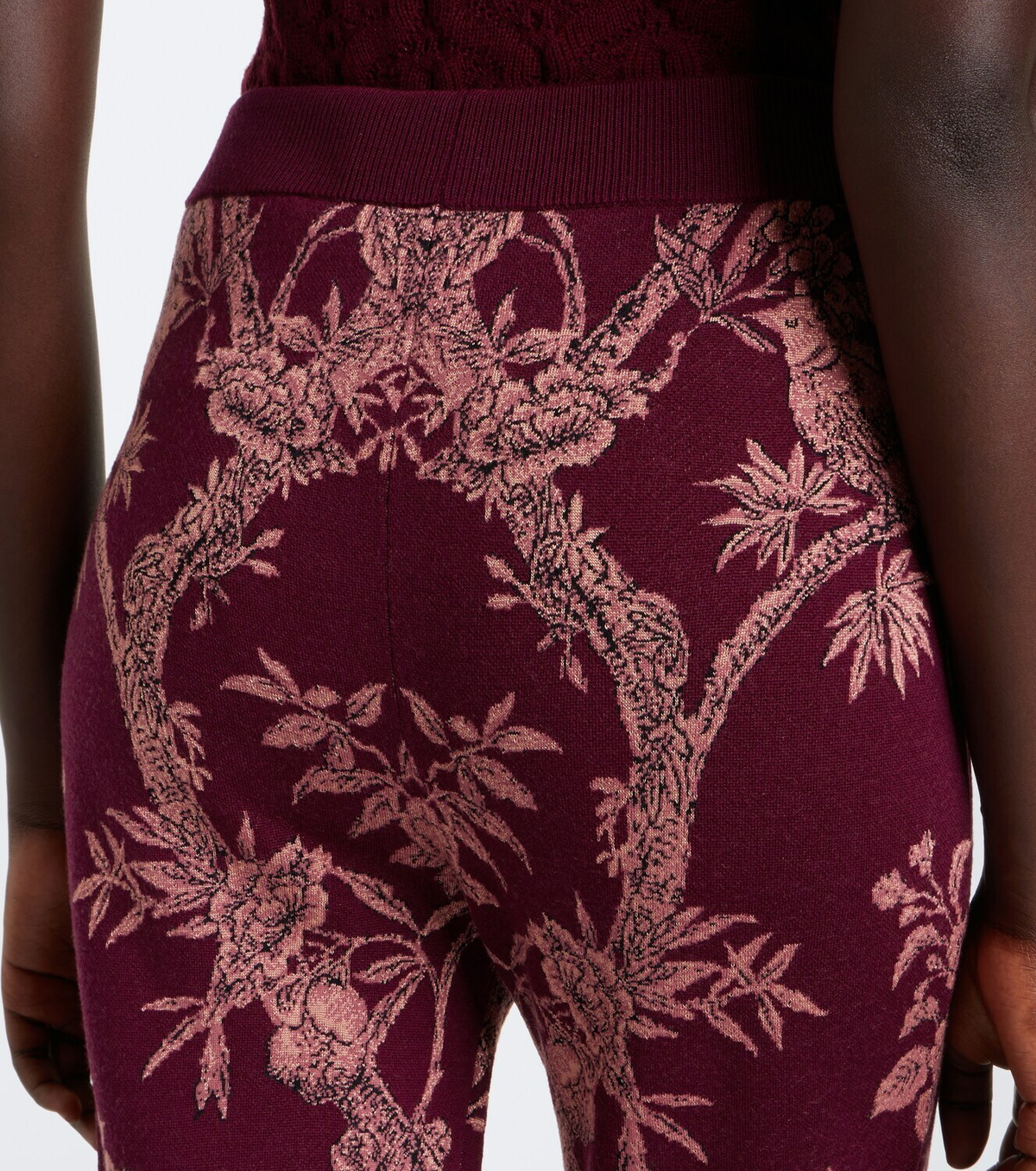 Etro Wool-blend jacquard flared pants