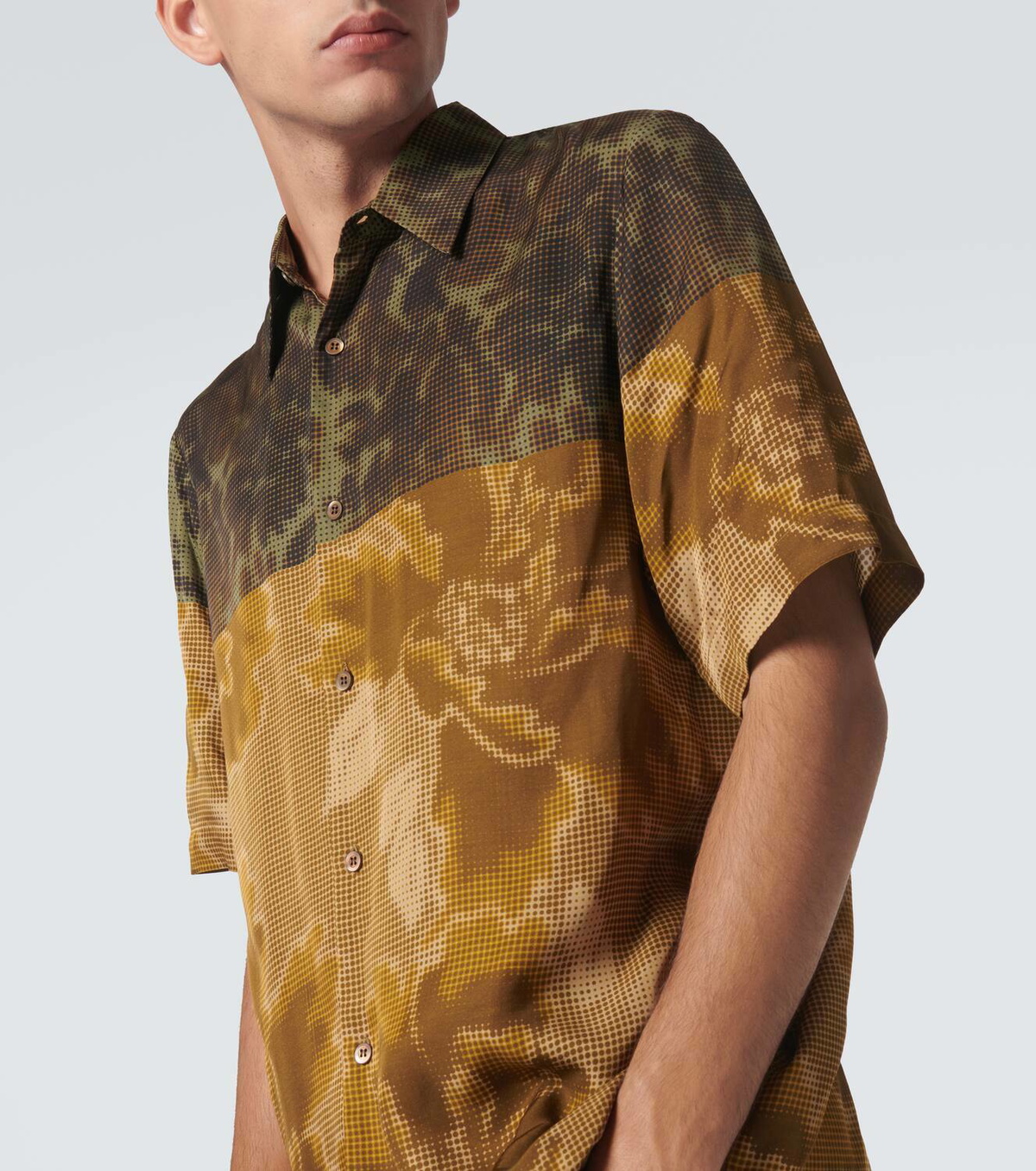 Dries Van Noten Printed bowling shirt