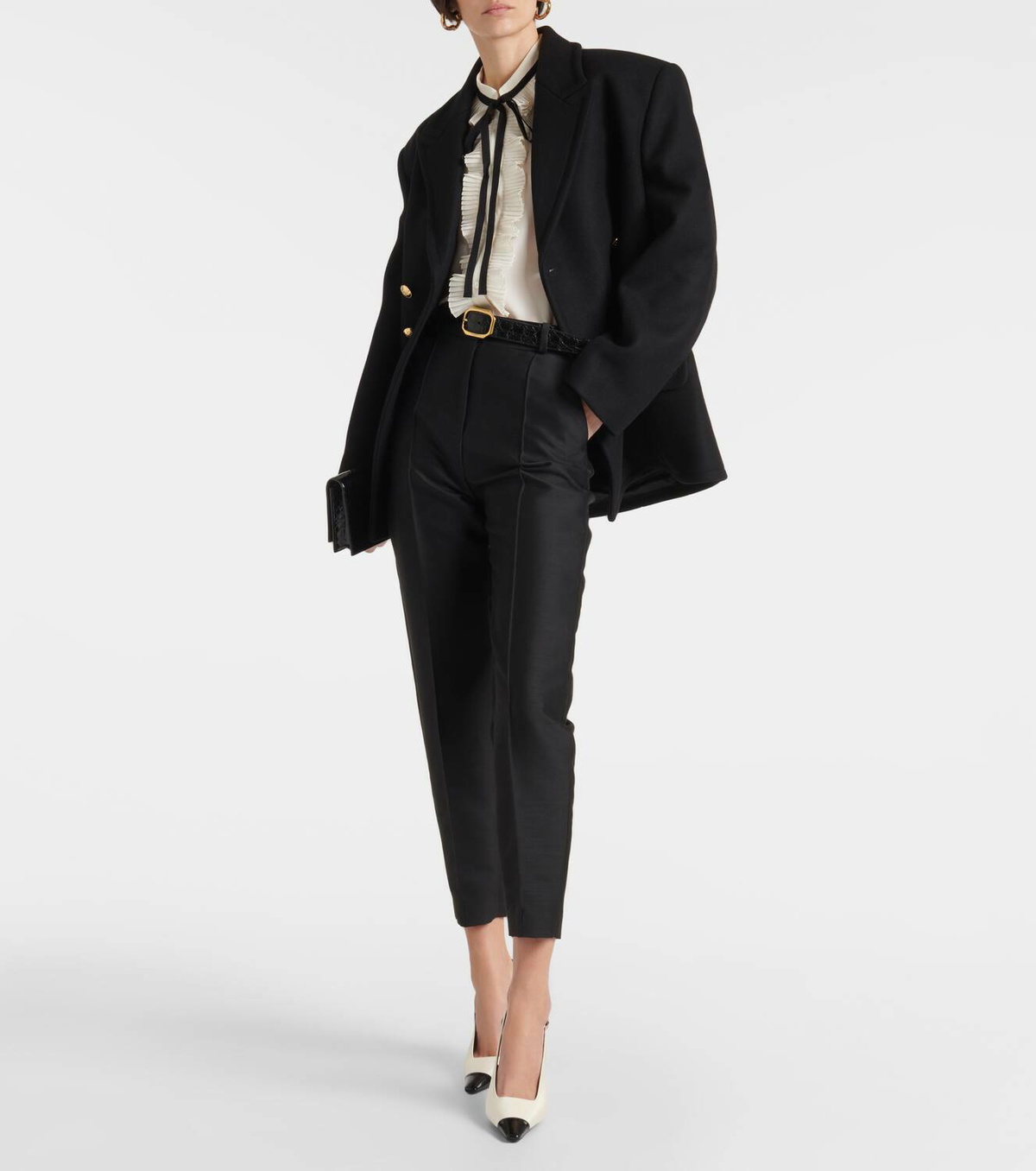Nili Lotan Bertille ruffled silk blouse